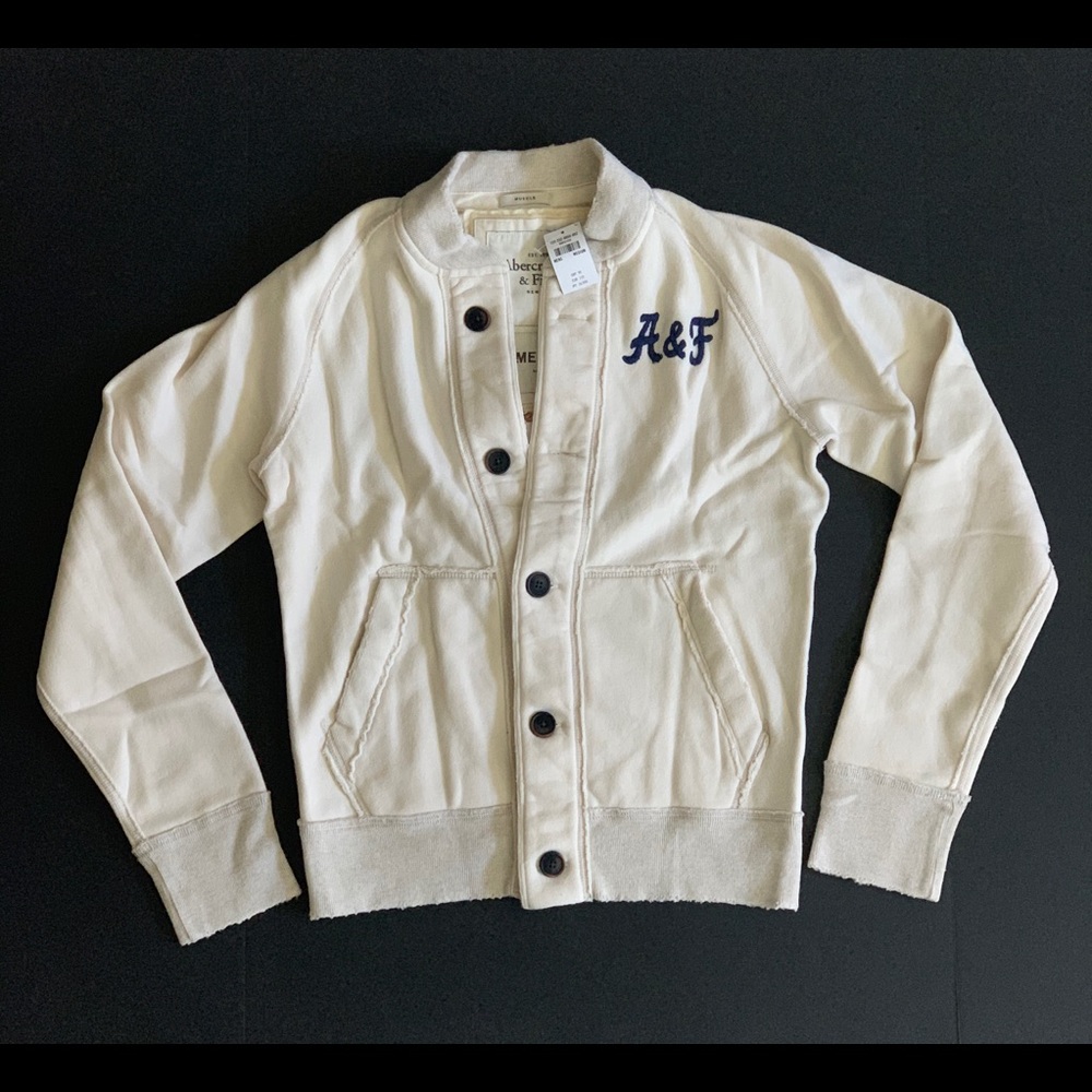 Brand New A&F Cardigan Embroidered sweater